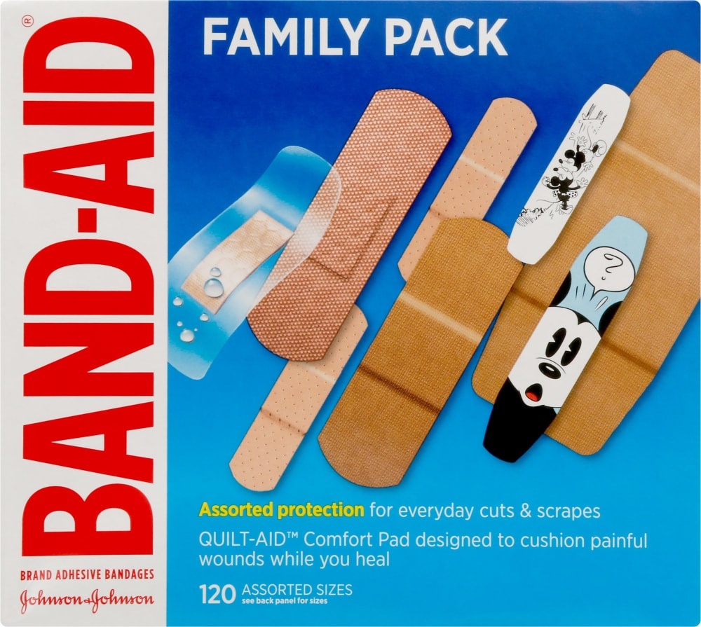 slide 1 of 1, BAND-AID Assorted Bandages Value Pack, 120 ct