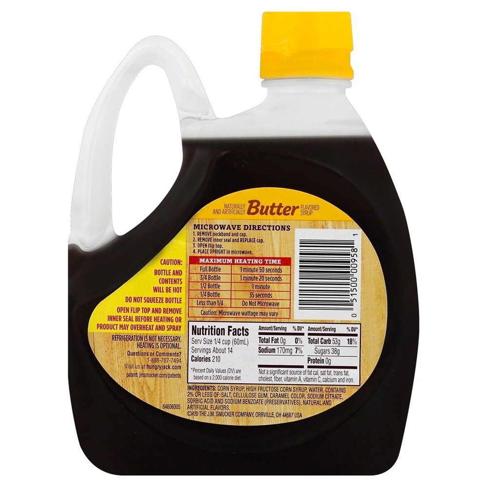 slide 3 of 4, Hungry Jack Butter Flavored Syrup, 27.6 fl oz