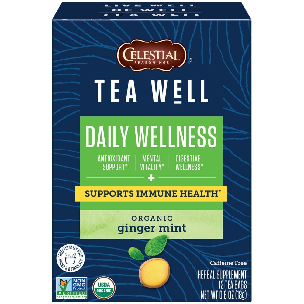 slide 1 of 1, Celestial Seasonings Tea Well Ginger Mint Herb Tea, 12 ct