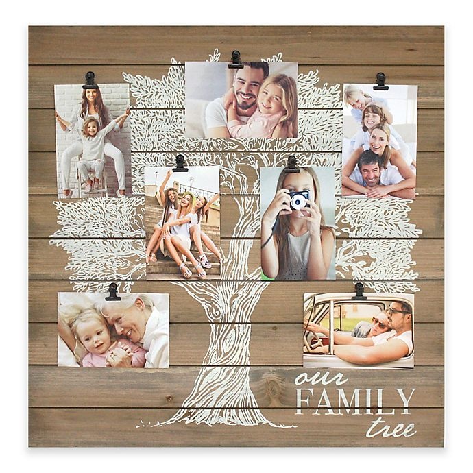 slide 1 of 1, Fetco Home Decor Our Family Tree 7-Photo Collage Frame - White, 5 in x 7 in