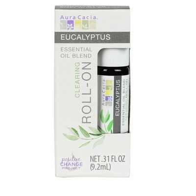 slide 1 of 4, Aura Cacia Eucalyptus Essential Oil Roll-On, 0.31 fl oz