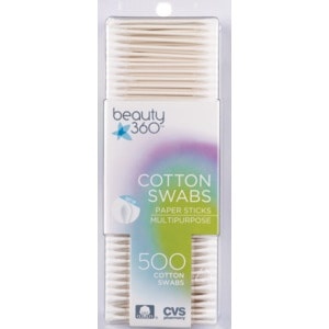 slide 1 of 1, Beauty 360 Cotton Swabs, 500 ct