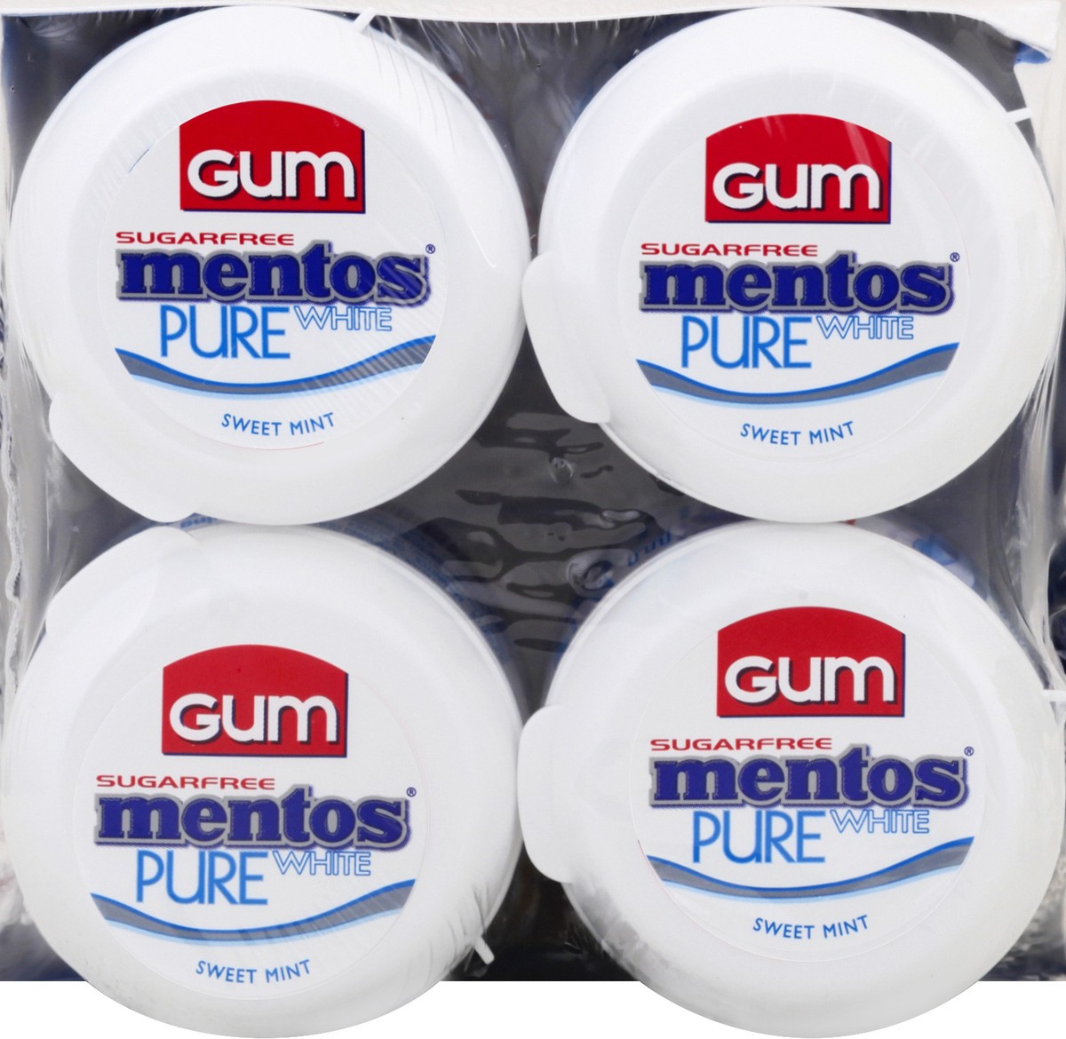 slide 6 of 10, Mentos Pure White Gum, 4 ct