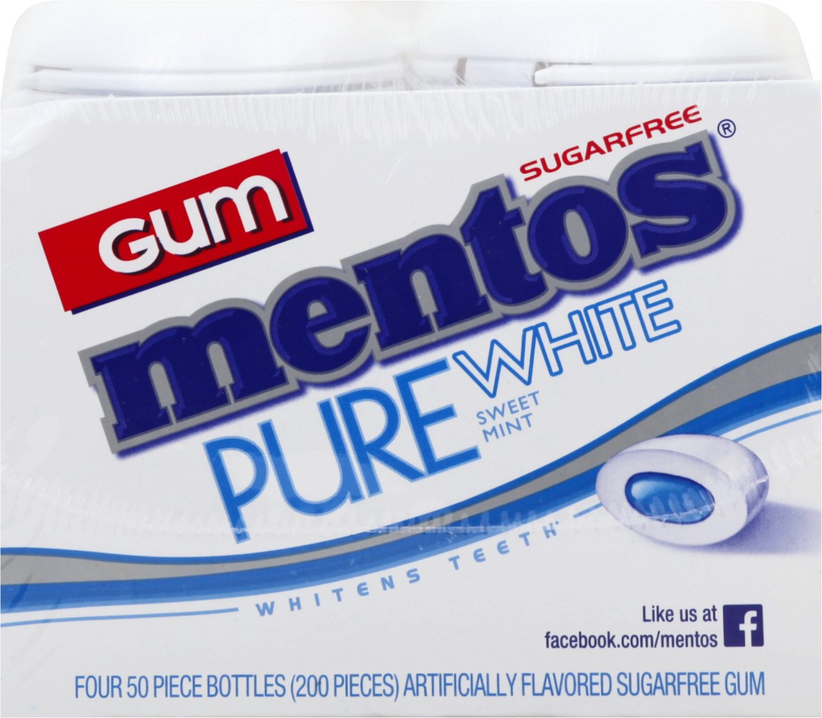 slide 10 of 10, Mentos Pure White Gum, 4 ct