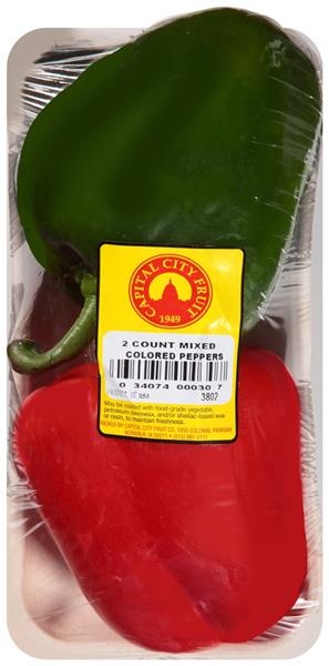 slide 1 of 1, Capital City Fruit Mixed Colored Peppers, 2 ct