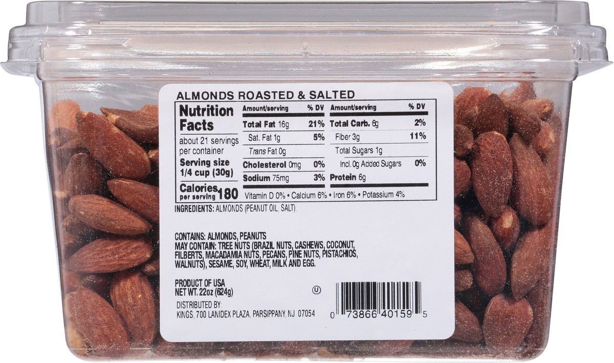 slide 11 of 13, Kings Roasted Salted Almonds - 22 oz, 22 oz