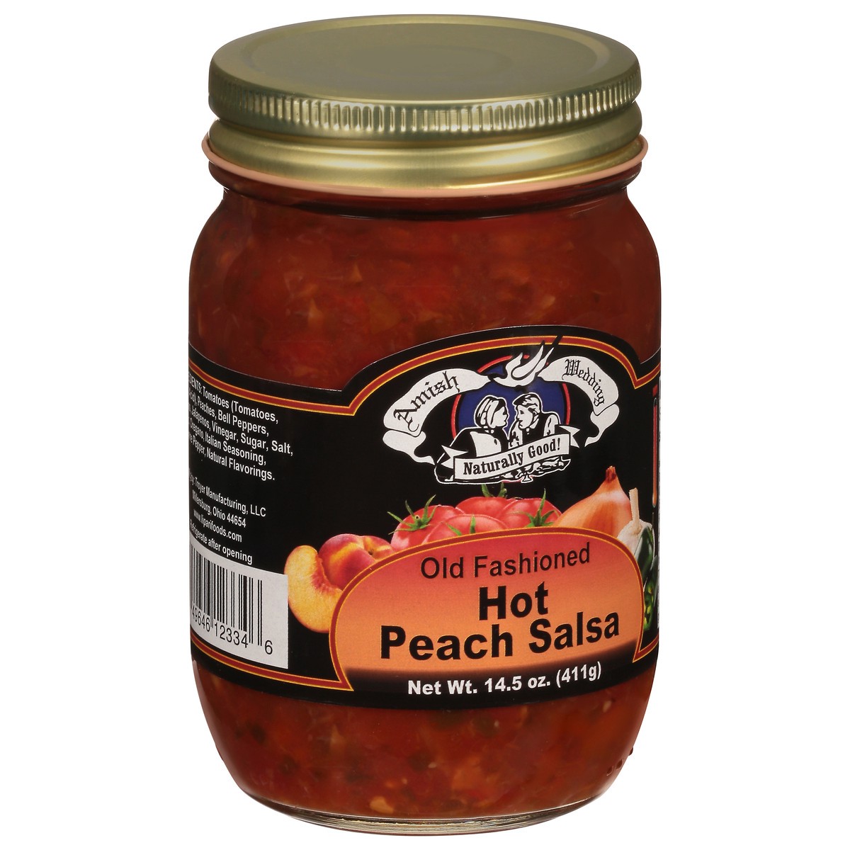 slide 2 of 9, Amish Wedding Old Fashioned Hot Peach Salsa 14.5 oz, 14.5 oz