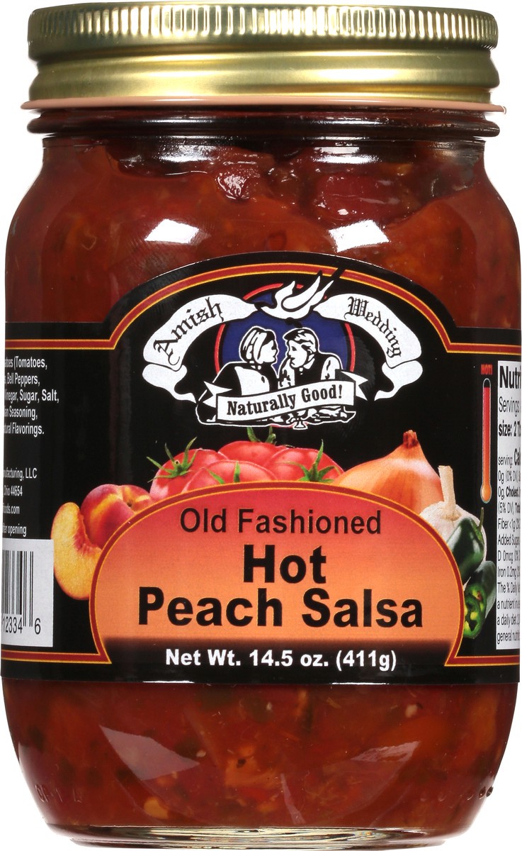 slide 6 of 9, Amish Wedding Old Fashioned Hot Peach Salsa 14.5 oz, 14.5 oz