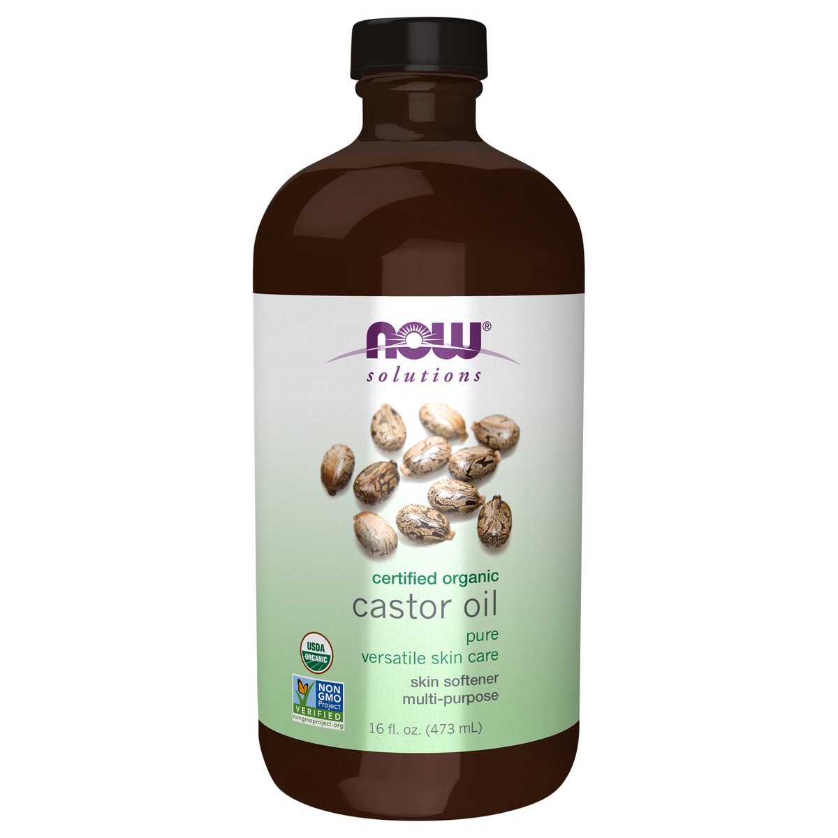 slide 1 of 7, Now Foods Organic Castor Oil, 16 oz