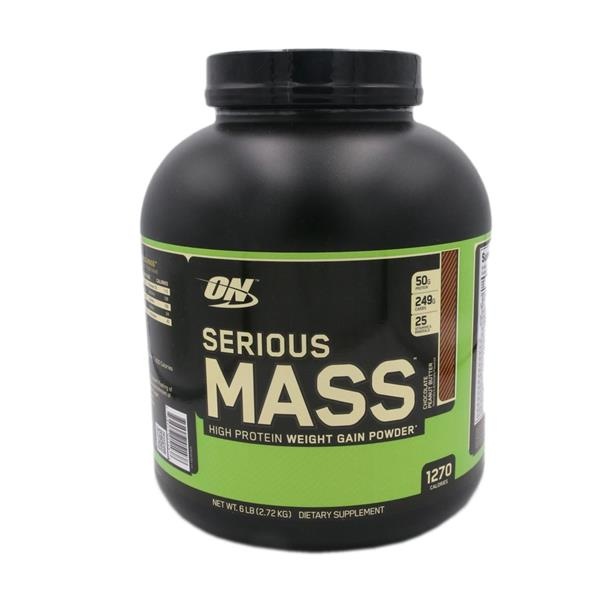 slide 1 of 1, Optimum Nutrition On Serious Mass Chocolate Peanut Butter, 6 lb