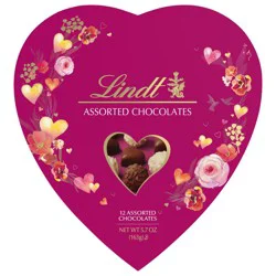 Lindt Valentine''s Classic Heart Assorted Gourmet Chocolate Candy Truffles, 5.7 oz.