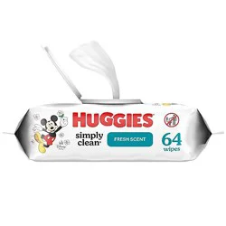 Huggies Simply Clean Fresh Scent Baby Wipes Flip Top Pack - 64 Count