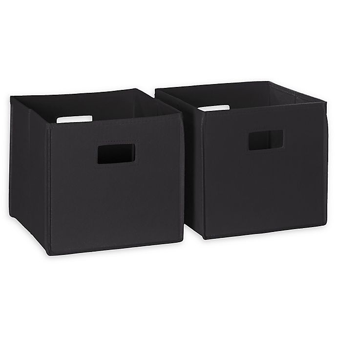 slide 1 of 6, RiverRidge Home RiveRidge Home Folding Storage Bins for Kids - Black, 2 ct