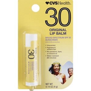 slide 1 of 1, CVS Health Lip Balm Broad Spectrum, Spf 30, 0.14 Oz, Original, 0.14 oz