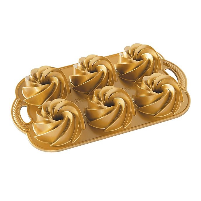 slide 1 of 1, Nordic Ware Heritage Premier Gold 4-Cup Bundt Pan - Gold, 1 ct