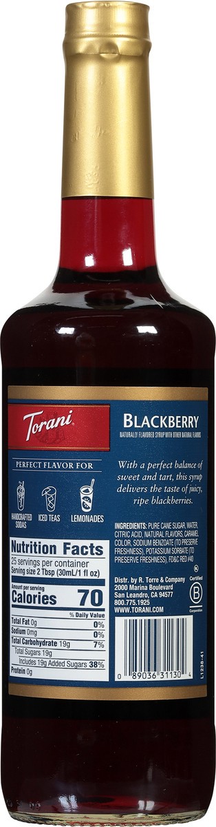 slide 12 of 14, Torani Blackberry Syrup- 25.4 fl oz, 25.4 fl oz