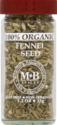 Morton & Bassett Organic Fennel Seed- 1.2 oz