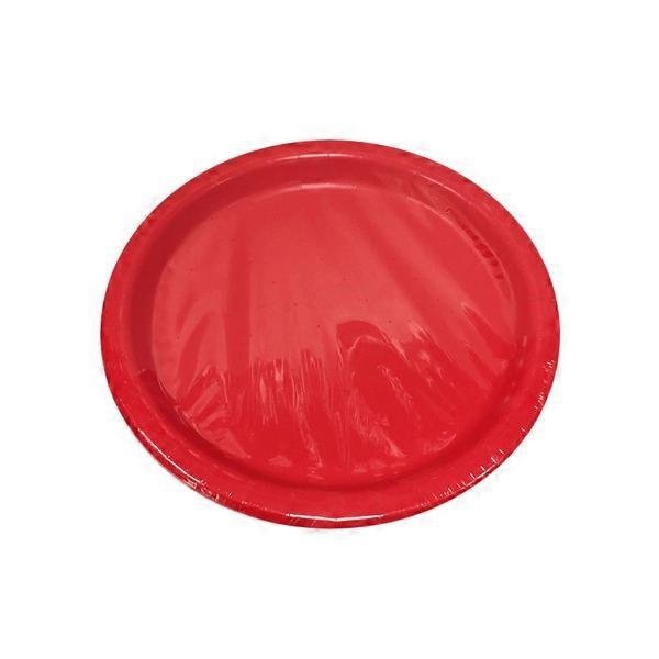 slide 1 of 1, Unique Red Plate, 9 inch, 16 ct