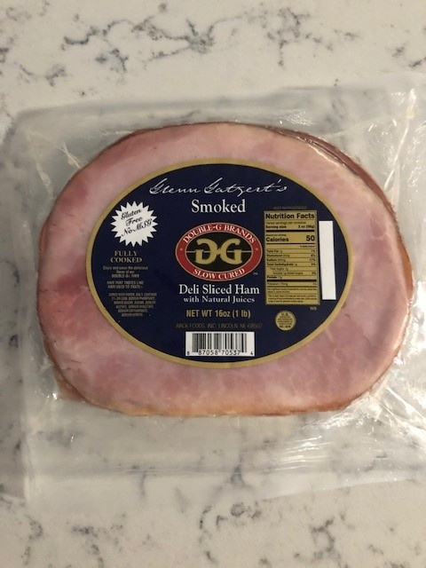 slide 1 of 1, Double G Deli Sliced Smoked Ham, 16 oz