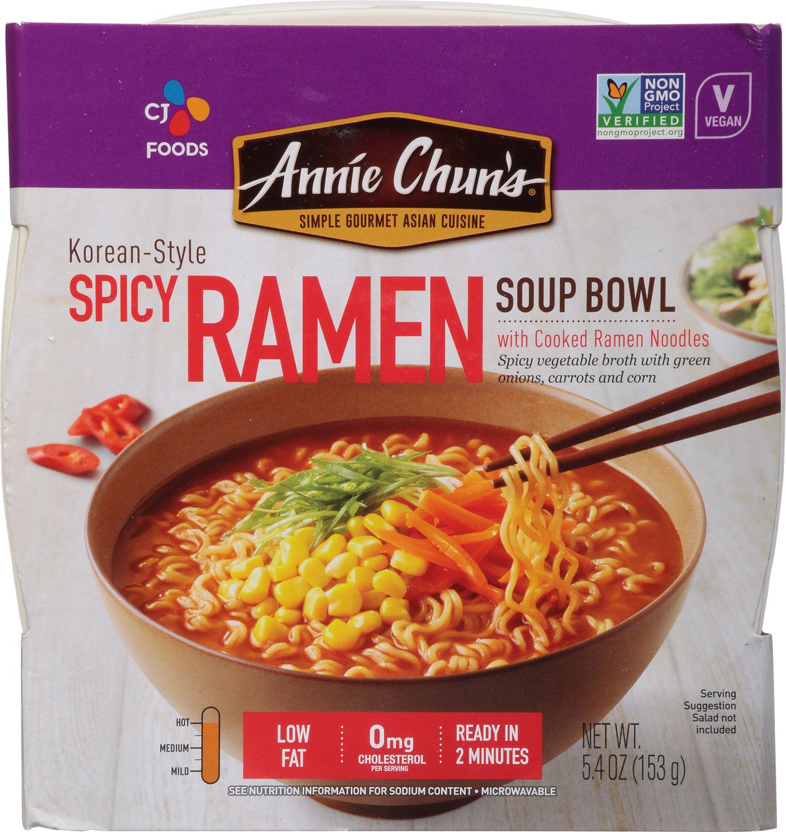 slide 9 of 9, Annie Chun's Korean Style Spicy Ramen Soup Bowl, 5.41 oz