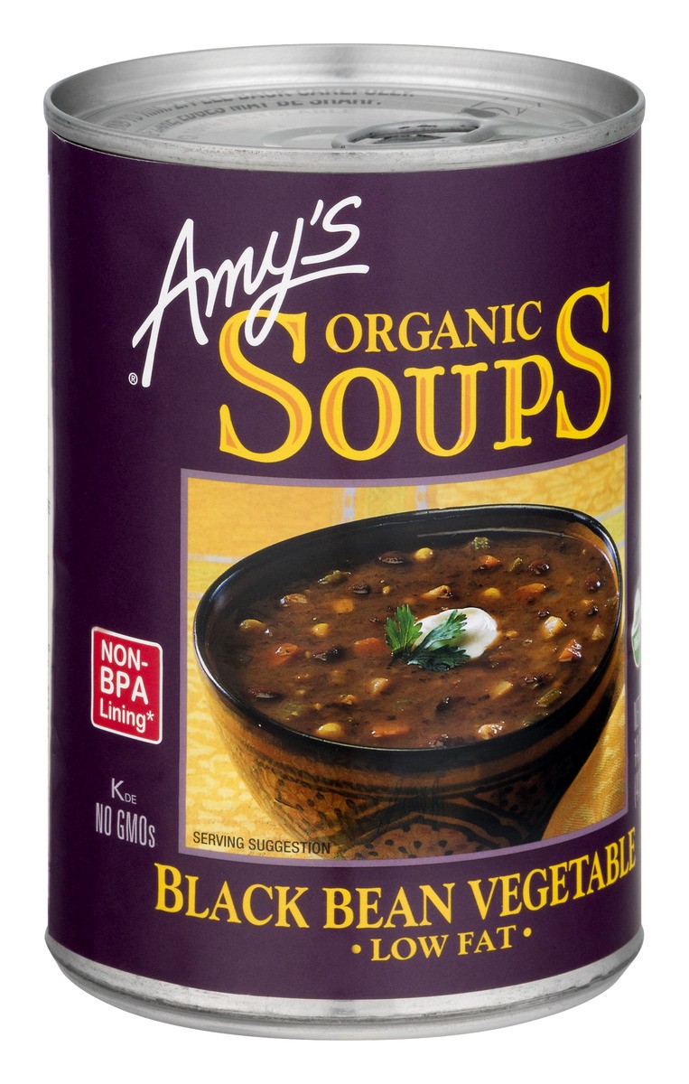 slide 4 of 8, Amy's Amy''s Organic Black Bean Vegetable Soup, 14.5 oz