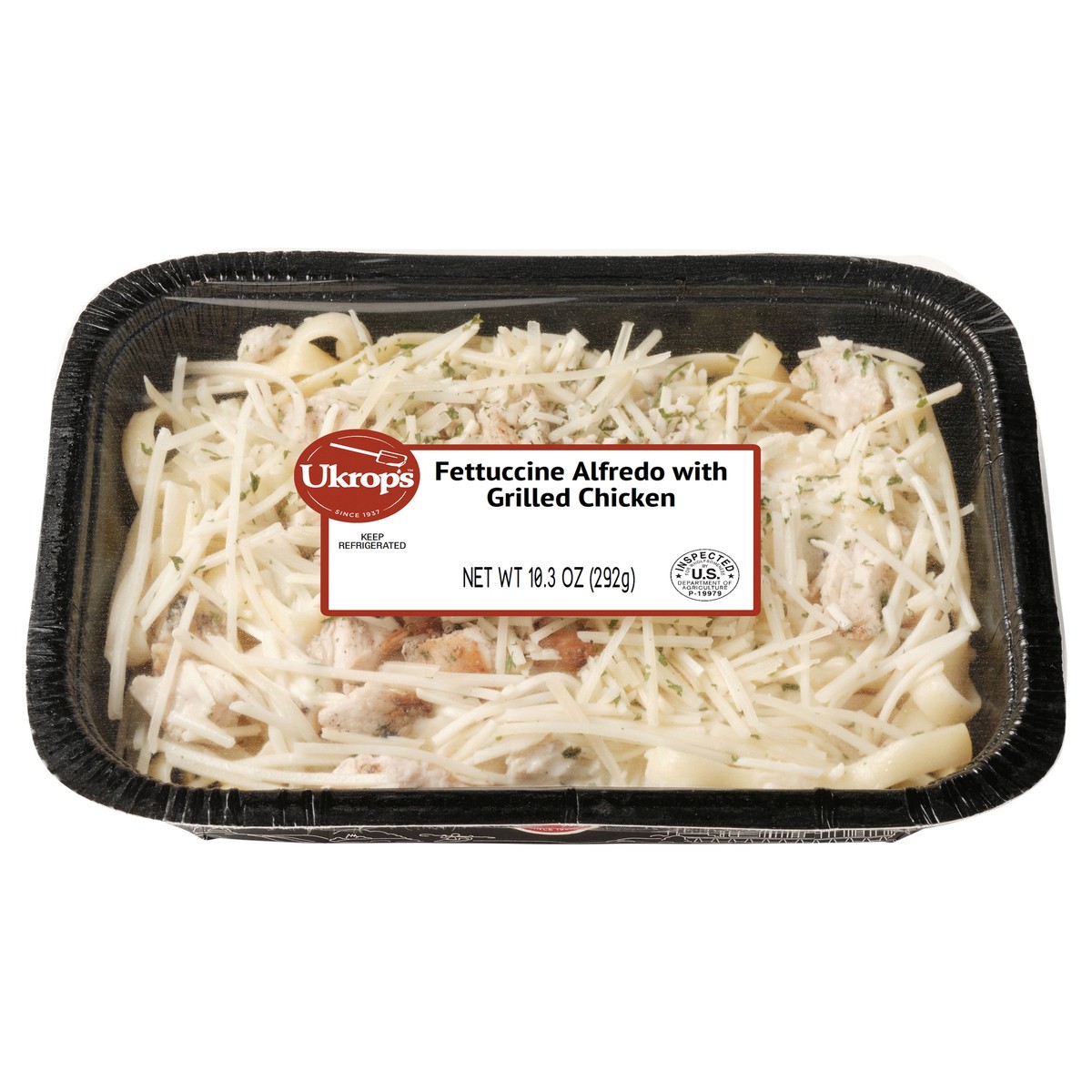 slide 1 of 3, Ukrop's Fettuccine Alfredo with Grilled Chicken, 10.3 oz