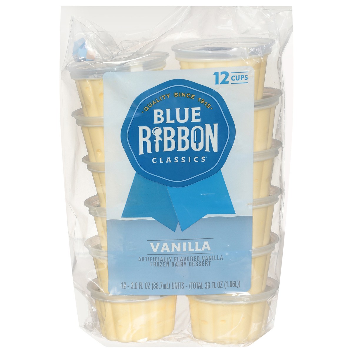 slide 1 of 9, Blue Ribbon Classics Vanilla Frozen Dessert Cups, 12 ct