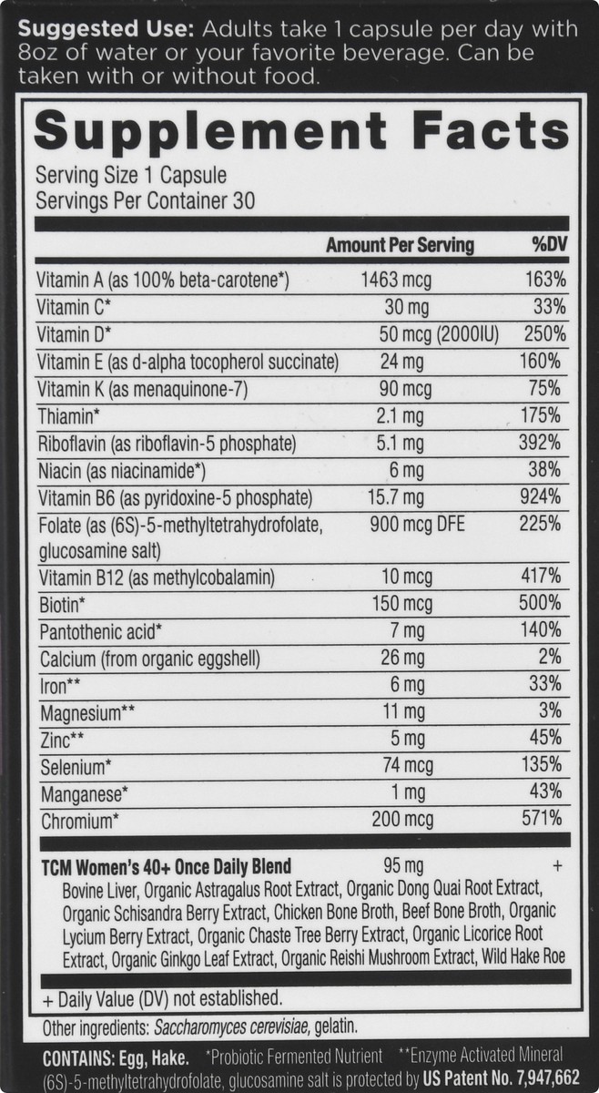 slide 10 of 12, Ancient Nutrition Women's 40+ Once Daily Multivitamin 30 Capsules, 30 ct