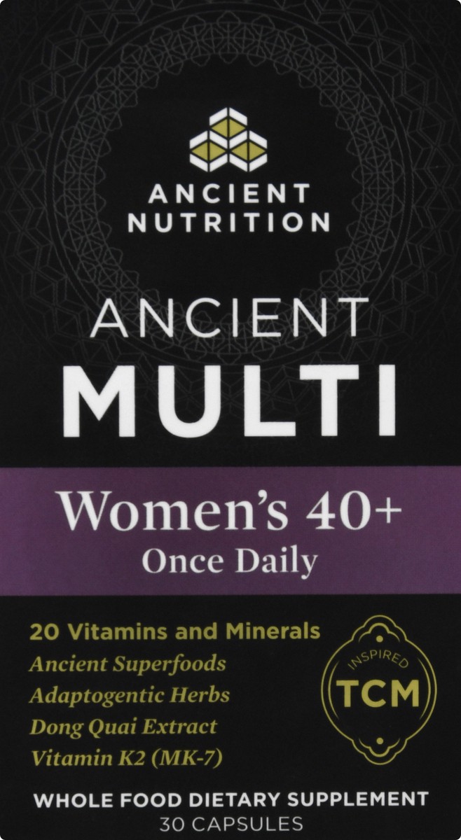 slide 9 of 12, Ancient Nutrition Women's 40+ Once Daily Multivitamin 30 Capsules, 30 ct