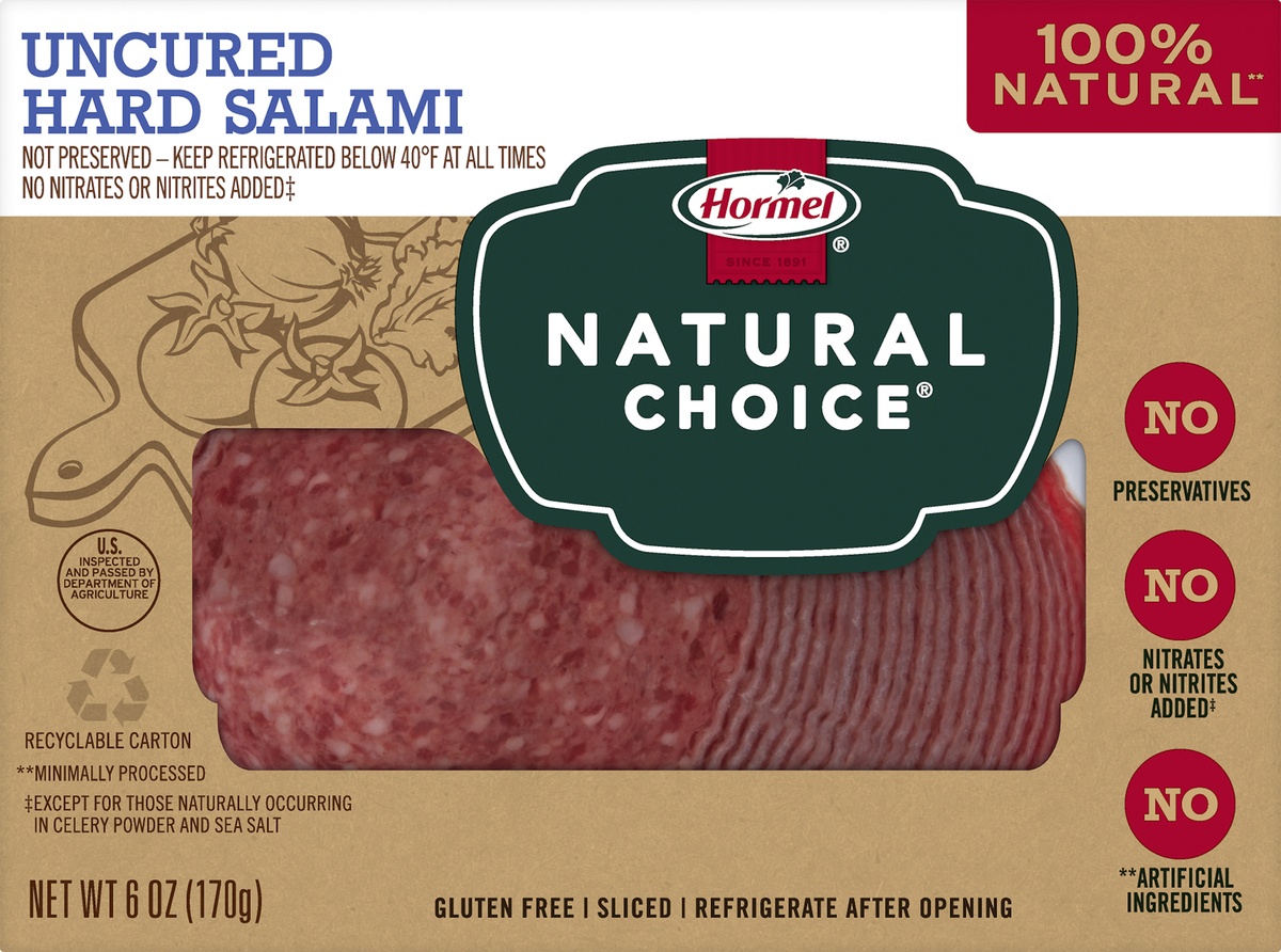 slide 7 of 8, Hormel Natural Choice Hard Salami, 6 oz