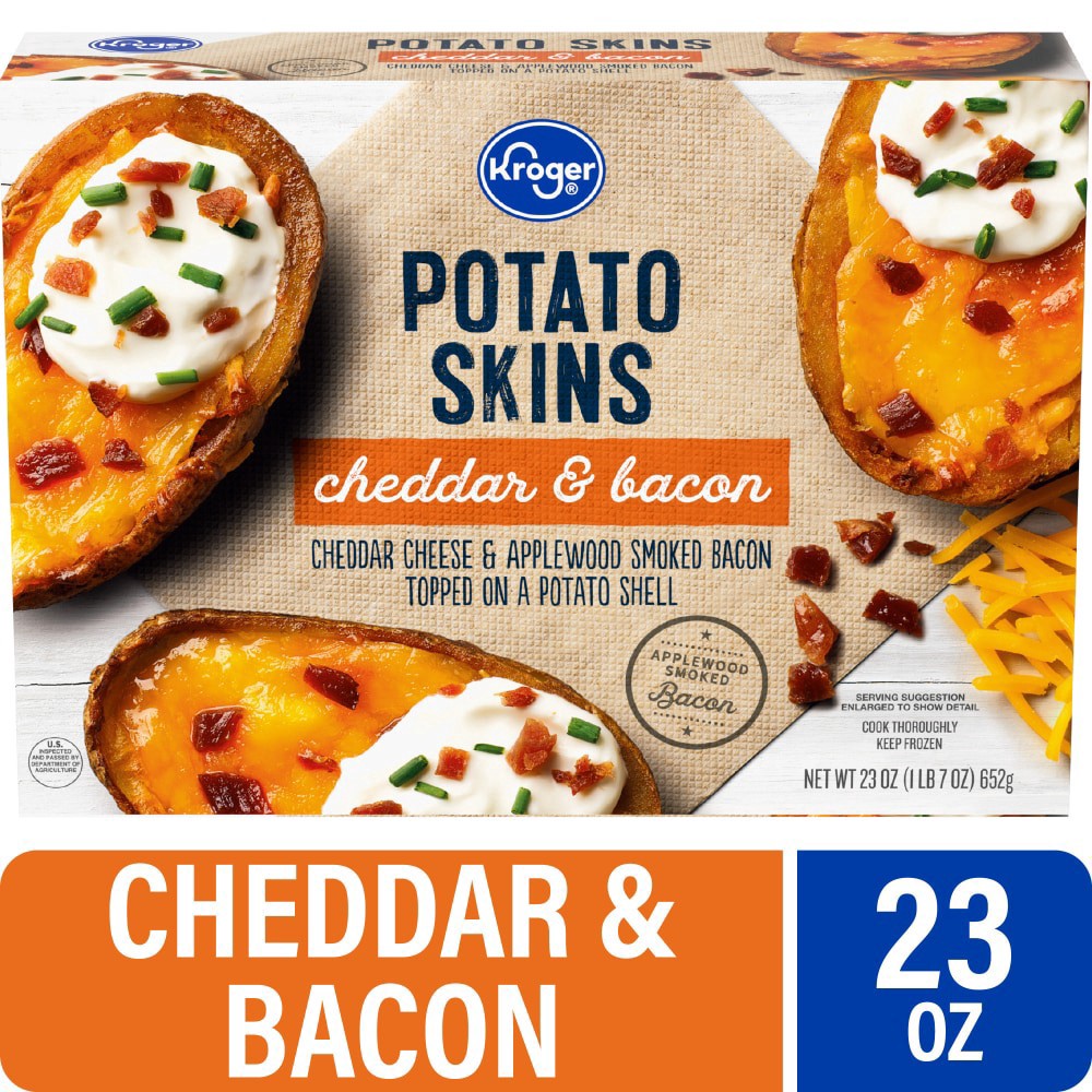 slide 4 of 4, Kroger® Cheddar & Bacon Potato Skins, 23 oz