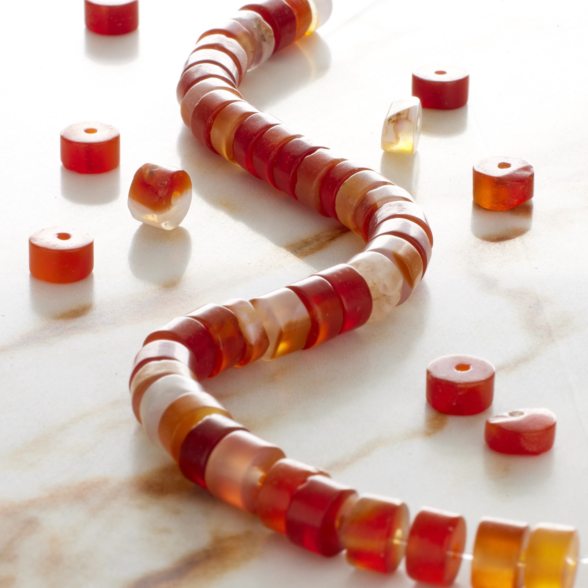 slide 2 of 3, Red Agate Heishi Beads, 6mm By Bead Landing, 6 mm