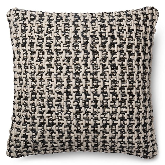 slide 1 of 1, Magnolia Home By Joanna Gaines Magnolia Home Trellis Square Throw Pillow - Black/White, 22 in