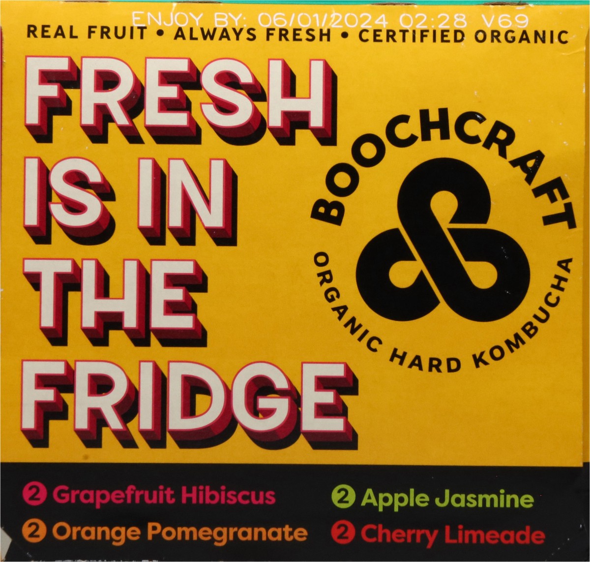 slide 10 of 13, Boochcraft Organic Brunch Bunch Hard Kombucha 8 - 12 fl oz Cans, 8 ct