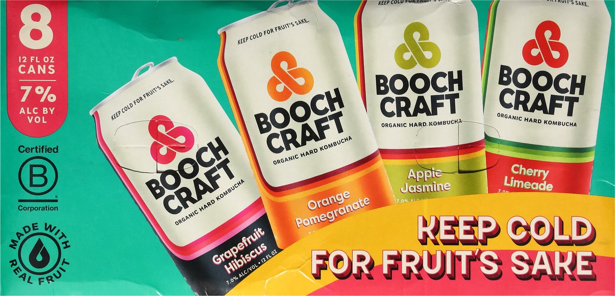 slide 7 of 13, Boochcraft Organic Brunch Bunch Hard Kombucha 8 - 12 fl oz Cans, 8 ct