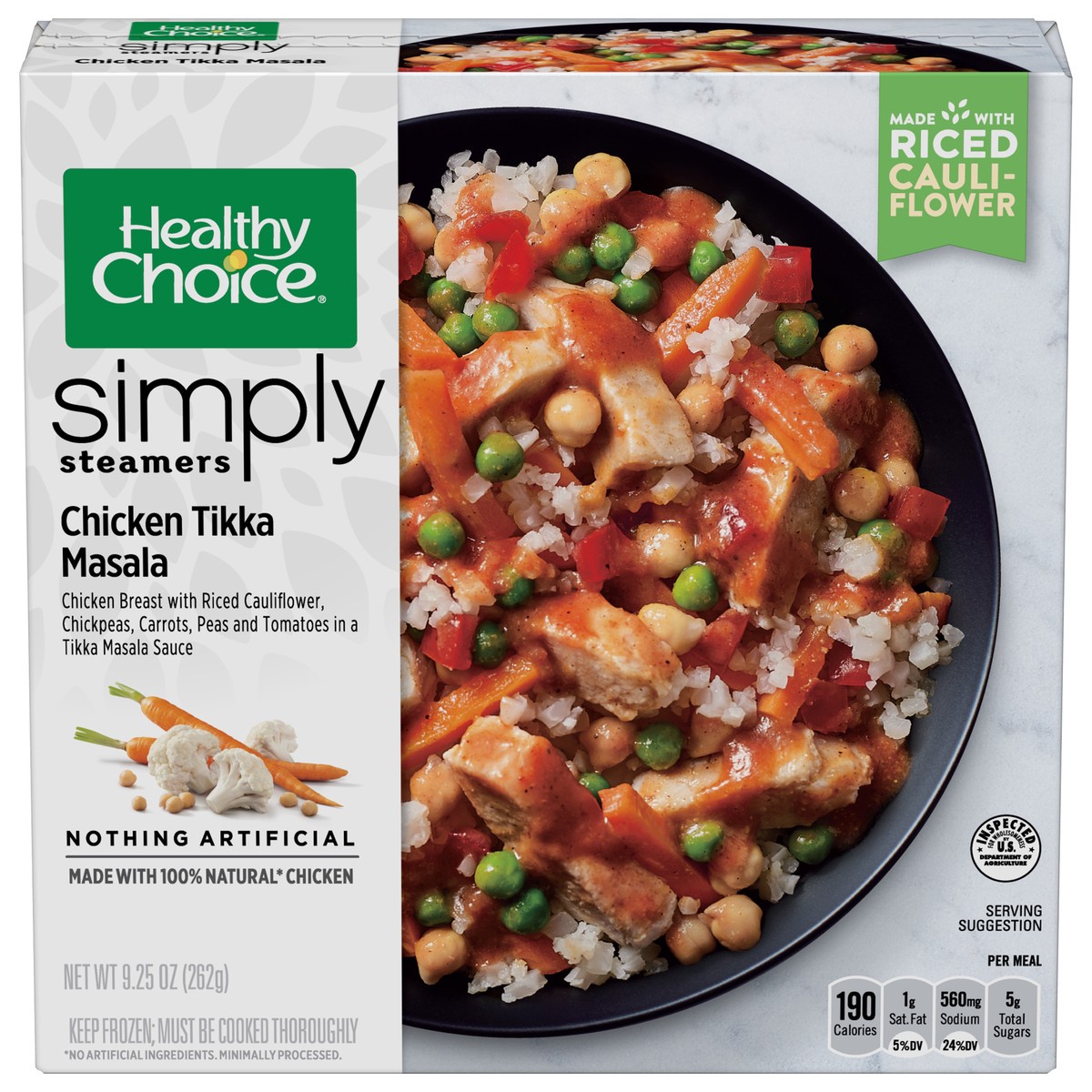 slide 1 of 5, Healthy Choice Simply Steamers Chicken Tikka Masala 9.25 oz, 9.25 oz