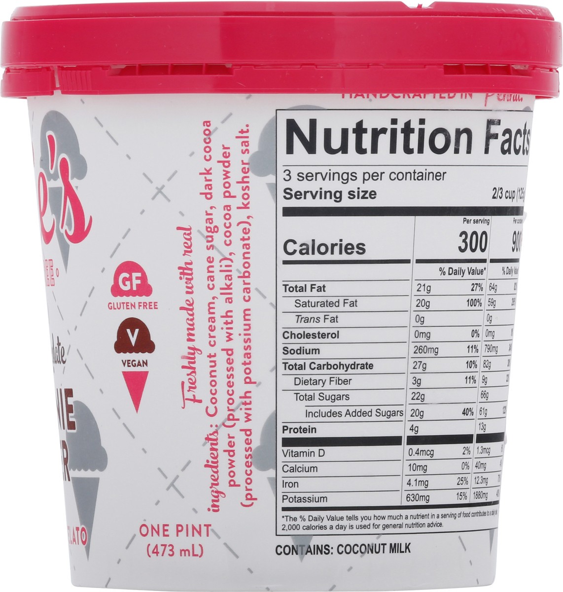 slide 2 of 14, Millie's Dairy-Free Dark Chocolate Brownie Batter Gelato 1 pt, 1 pt