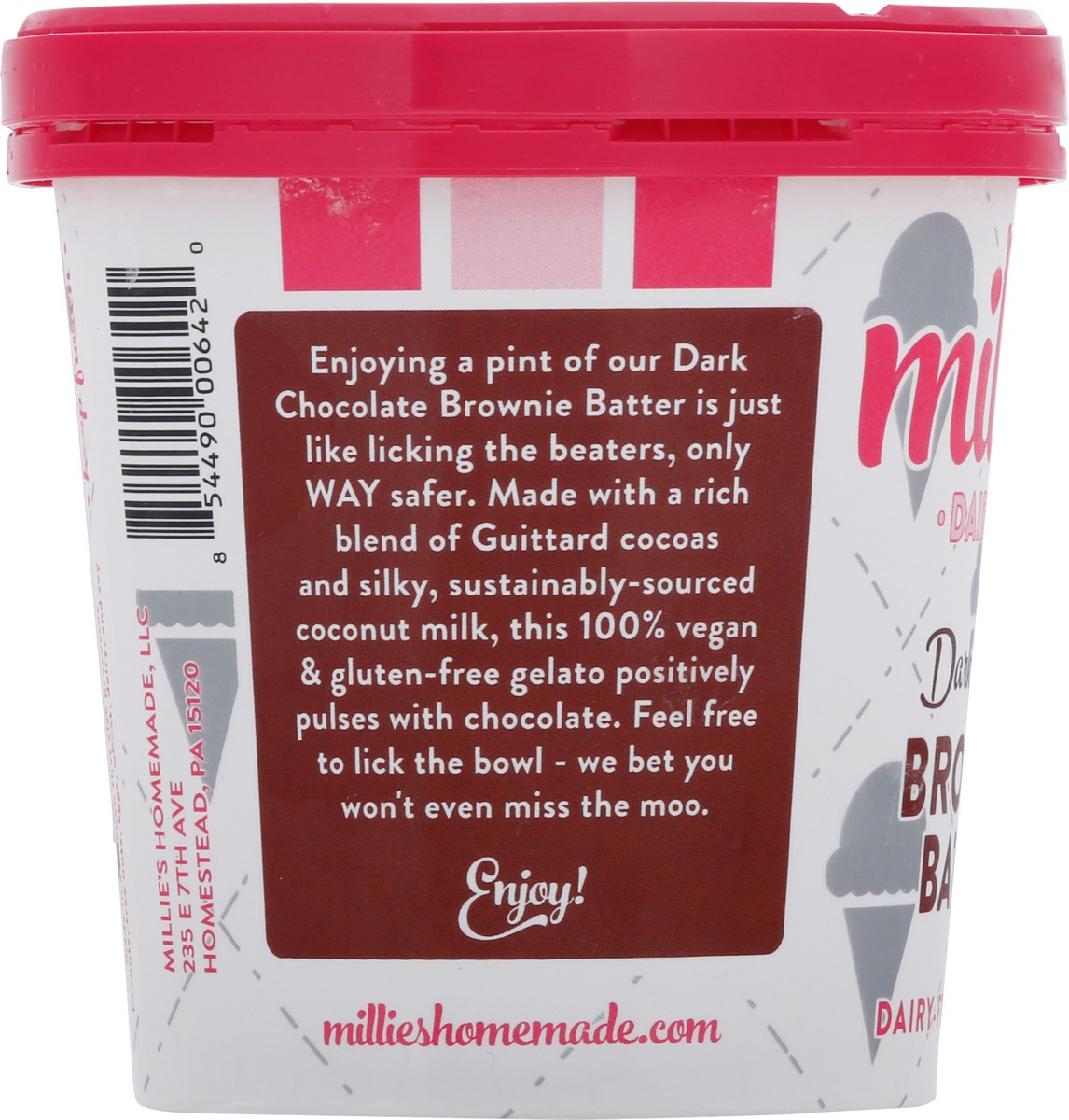 slide 5 of 14, Millie's Dairy-Free Dark Chocolate Brownie Batter Gelato 1 pt, 1 pt