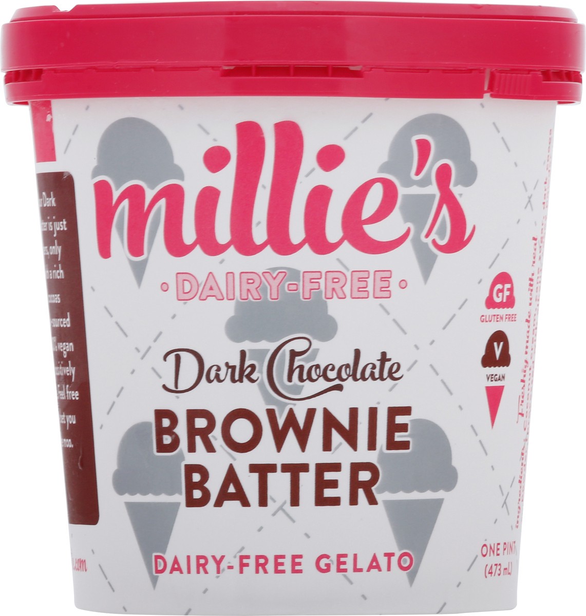 slide 1 of 14, Millie's Dairy-Free Dark Chocolate Brownie Batter Gelato 1 pt, 1 pt