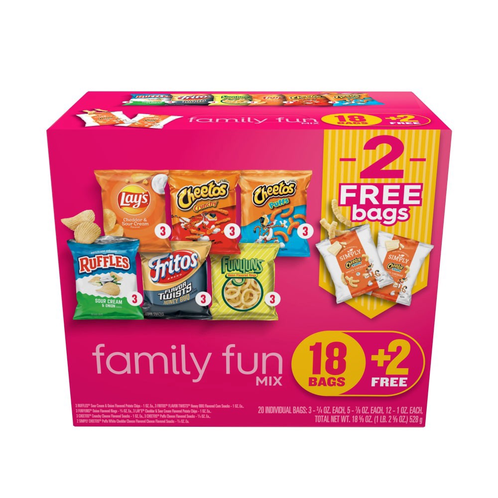 slide 1 of 6, Frito Lay® Family Fun Mix Snacks Variety Pack, 20 ct