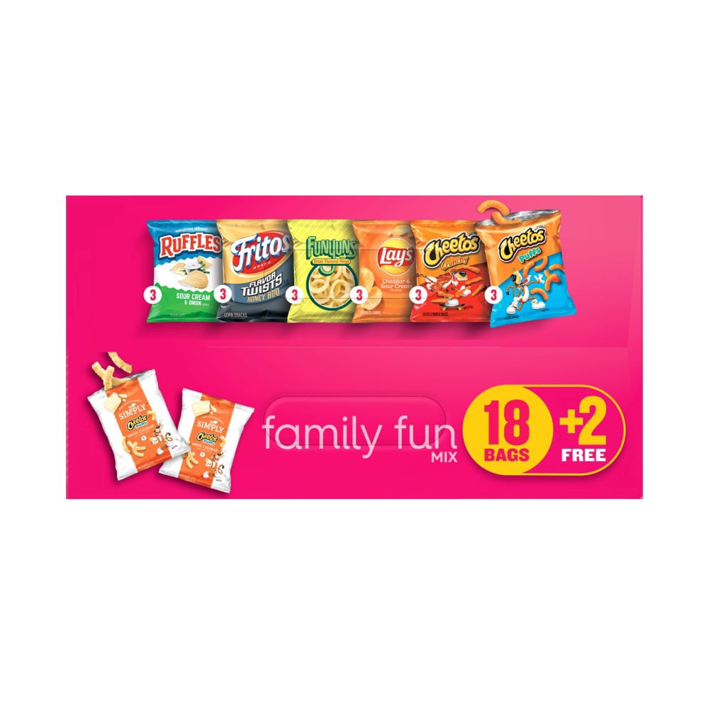 slide 4 of 6, Frito Lay® Family Fun Mix Snacks Variety Pack, 20 ct