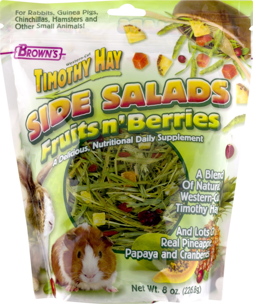slide 2 of 9, Brown's Timothy Hay Side Salads Fruits n' Berries, 8 oz