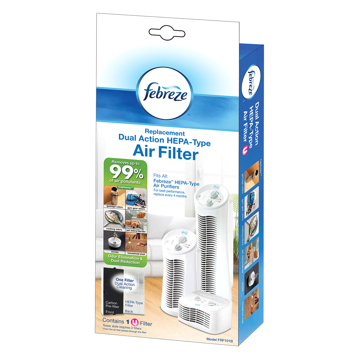 slide 1 of 13, Febreze Dual Action Replacement Air Purifier Filter, 1 ct