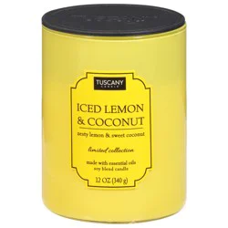 Tuscany Candle Iced Lemon & Coconut Candle 1 ea