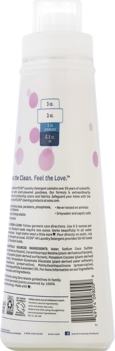 slide 6 of 12, ECOS Hypoallergenic Concentrated Lavender Laundry Detergent 25 oz, 25 oz