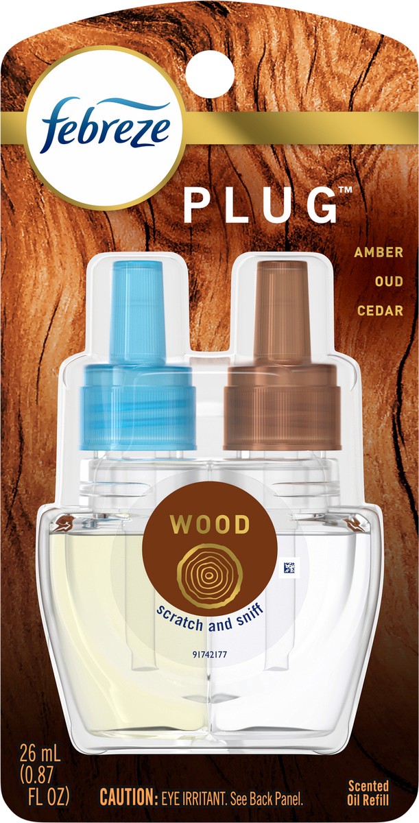 slide 4 of 4, Febreze Plug Wood Scented Oil Refill, 0.87 oz