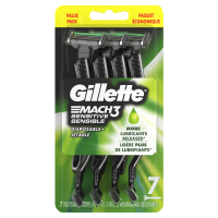 slide 29 of 29, Gillette Mach3 Sensitive Men’s Disposable Razors, 7 Count, 7 ct
