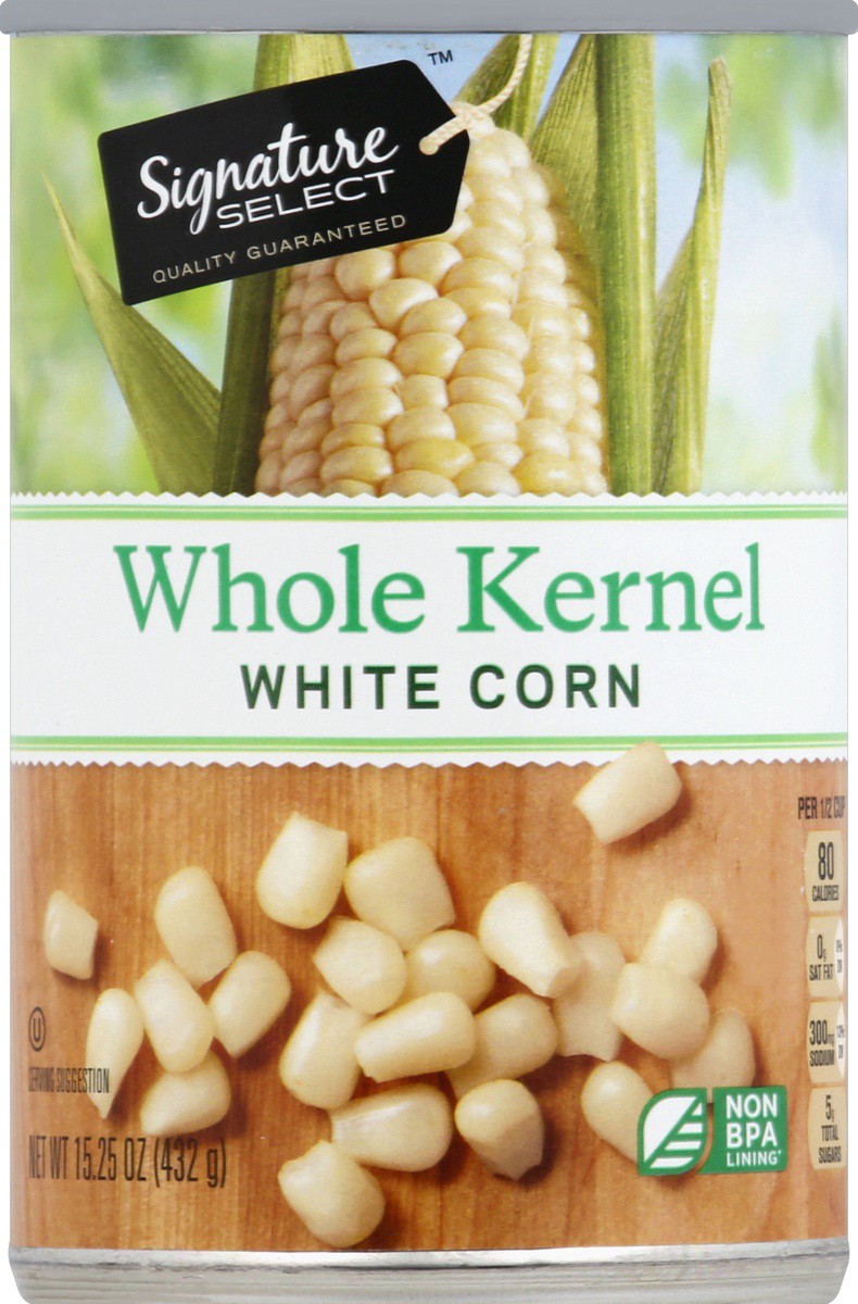 slide 2 of 2, Signature Kitchens Corn Whole Kernel White, 15.25 oz