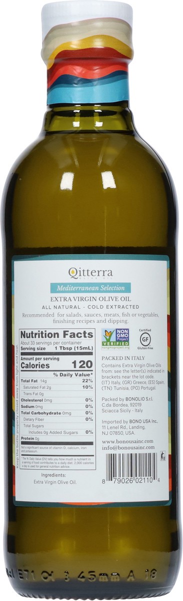 slide 3 of 14, Qitterra Extra Virgin Olive Oil 16.9 fl oz, 16.9 fl oz