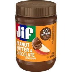Jif Peanut Butter & Chocolate Flavored Spread, 15 Oz. Jar
